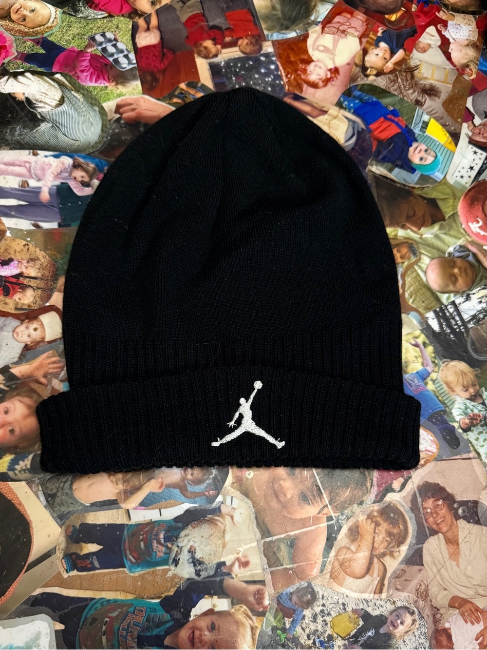 Jordan Brand Black Jumpman Cuffed Knit Beanie Hat 806051-013 2015 Unisex OS